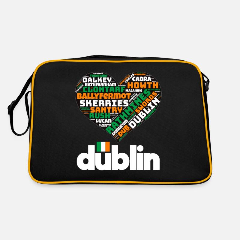 Dublin - Retro Tasche - Schwarz/Gold