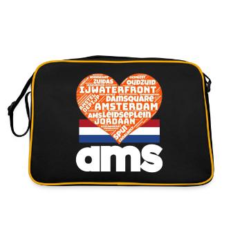 Amsterdam - Retro Bag - black/gold - Back