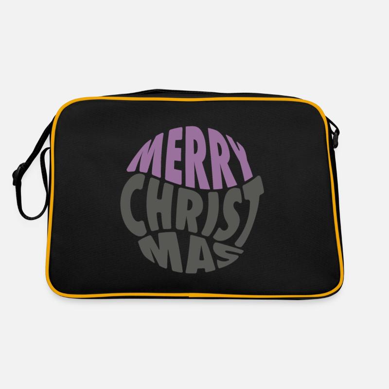 Joyeux Noël Ho-ho-ho - Sac Retro - noir/or