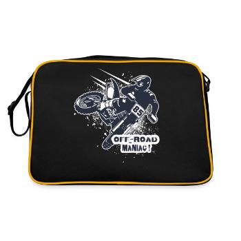 Motocross dirt bike enduro moto offroad - Sac Retro - noir/or - Dos