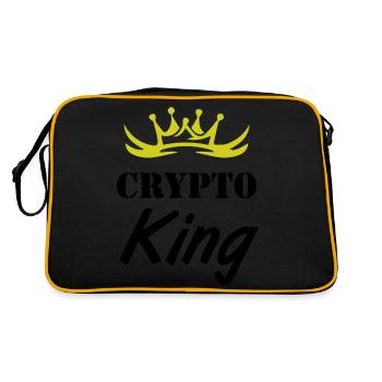 Bitcoin Trading Crypto Aktien - Retro Tasche - Schwarz/Gold - Hinten