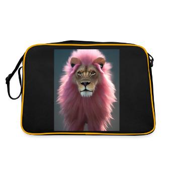 Dessin animé d’une lionne queer - Sac Retro - noir/or - Dos