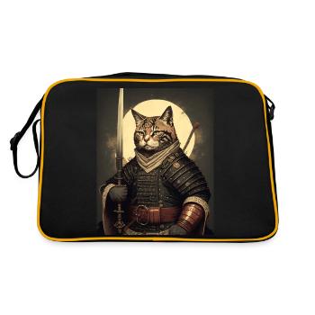 Chatmurai 17 - Retro Tasche - Schwarz/Gold - Hinten