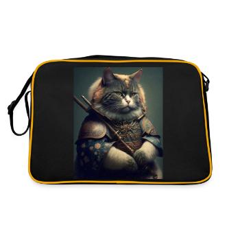 Chatmurai 16 - Retro Tasche - Schwarz/Gold - Hinten