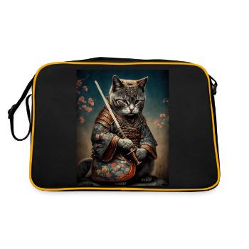 Chatmurai 12 - Retro Tasche - Schwarz/Gold - Hinten