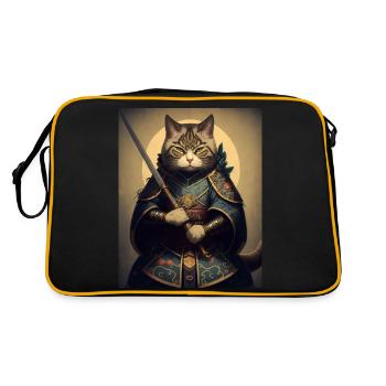 Chatmurai 5 - Retro Tasche - Schwarz/Gold - Hinten