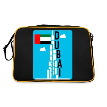 Dubai - Retro Tasche - Schwarz/Gold - Hinten
