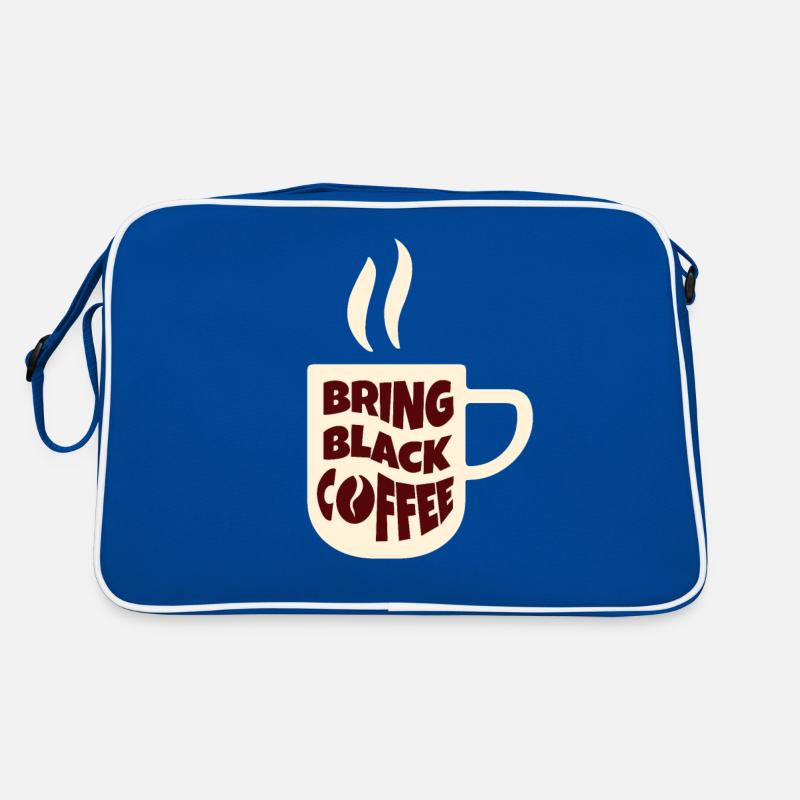 Tasse de café noir torréfaction de grains de café Sac Retro