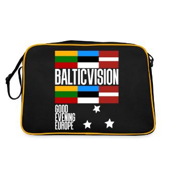 Eurovision Estonia Lithuania Latvia - Retro Bag - black/gold - Back