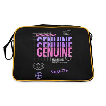 Genuine Streetwear - Retro Tasche - Schwarz/Gold - Hinten
