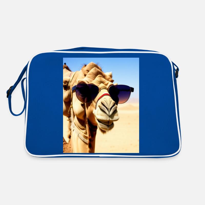 Coole Kamelurlaub Selfie Wüste Sonnenbrille Comic Retro Tasche