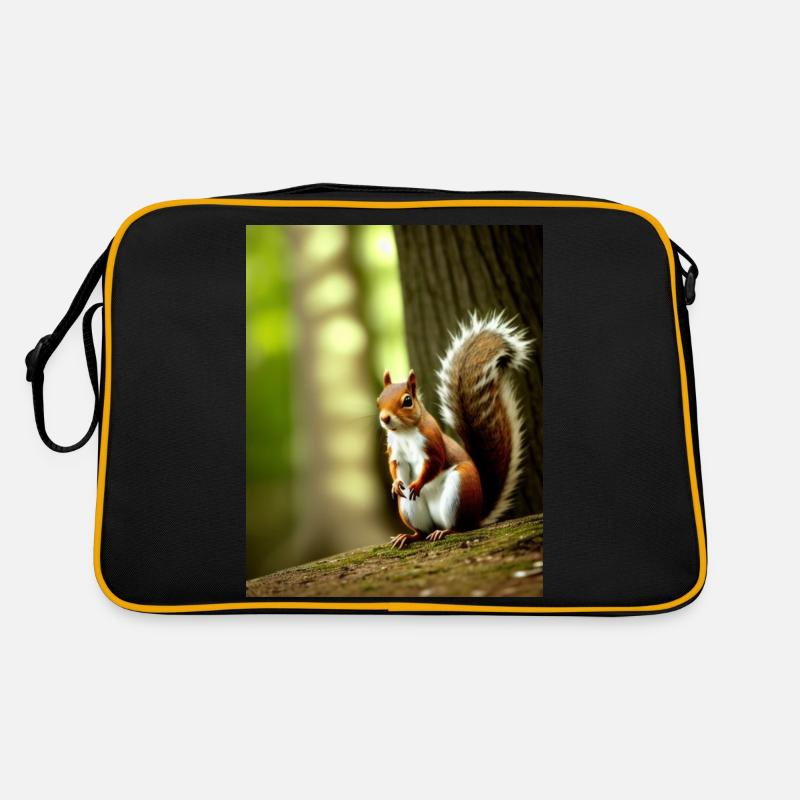 Cool Comic Portrait wild red squirrel majestic Retro Bag