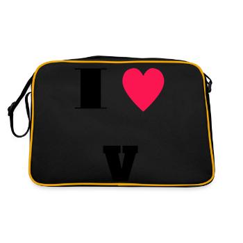 J’aime V - Sac Retro - noir/or - Dos