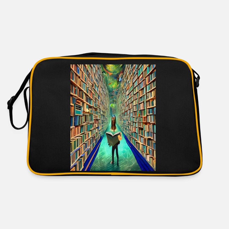 "Die Bücherei der Zeit" Retro Tasche