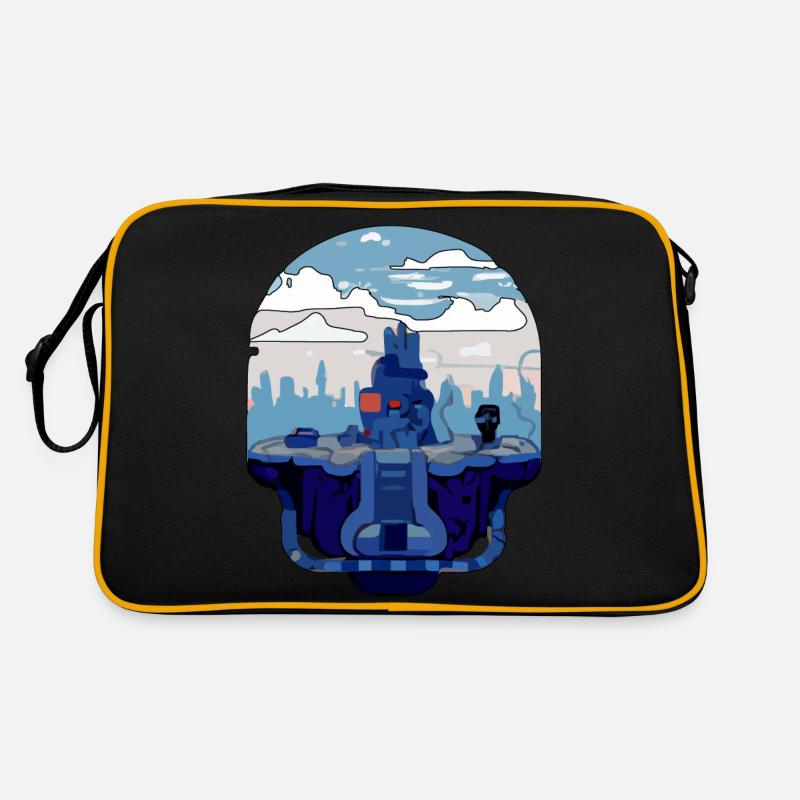 Futuristic landscape Retro Bag