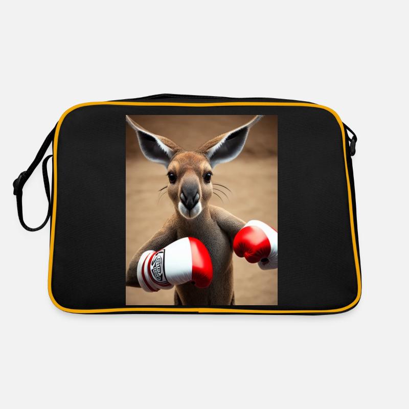 Boxen Känguru Comic Zeichnung Tier Australien Retro Tasche