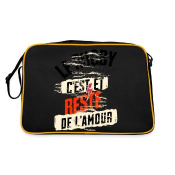 le rugby c'est, et reste de l'amour - Sac Retro - noir/or - Dos