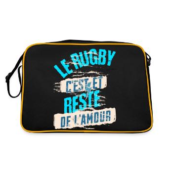 le rugby c'est, et reste de l'amour - Sac Retro - noir/or - Dos