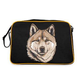 Akita - Retro Tasche - Schwarz/Gold - Hinten
