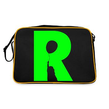 Illusion d’optique art psychédélique rétro formes R - Sac Retro - noir/or - Dos