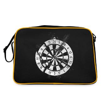 Fléchettes, jeu de fléchettes, jeu de fléchettes, fléchettes, joueurs de fléchettes - Sac Retro - noir/or - Dos