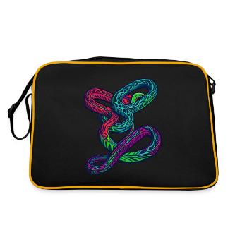 Einfache endlose Schlange - Retro Tasche - Schwarz/Gold - Hinten