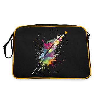 Tâche multicolore - Sac Retro - noir/or - Dos