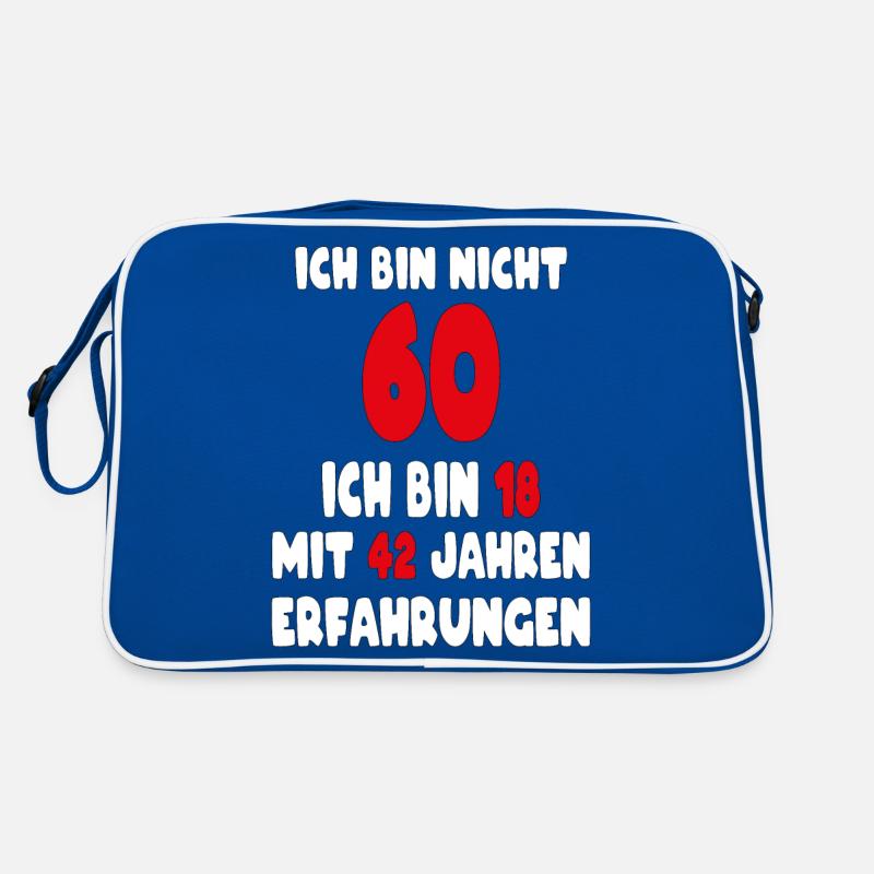 Geburtstag Motiv | Ich bin nicht 60 ich bin 18 Retro Tasche