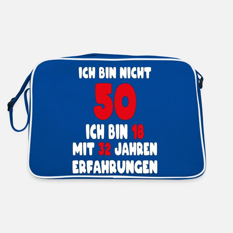 Geburtstag Motiv | Ich bin nicht 50 ich bin 18 Retro Tasche