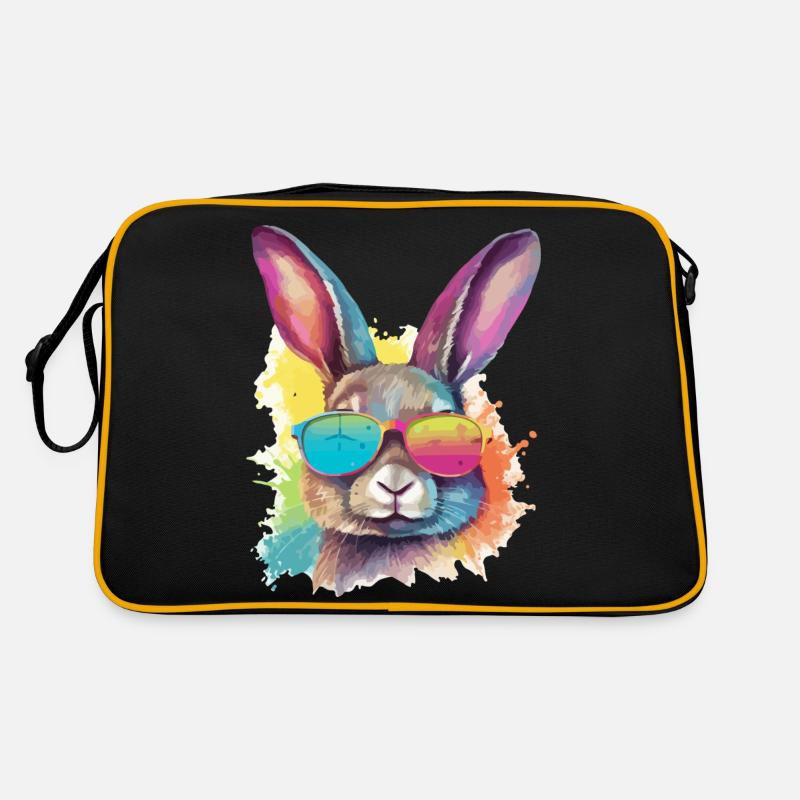 Timo the bespectacled rabbit Retro Bag