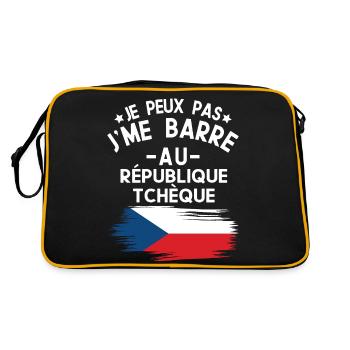 Je Peux Pas J'me Barre Au République Tchèque - Sac Retro - noir/or - Dos