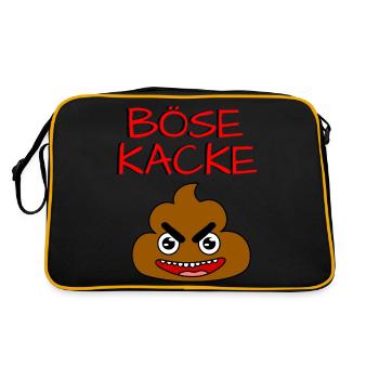 BÖSE KACKE - Retro Tasche - Schwarz/Gold - Hinten