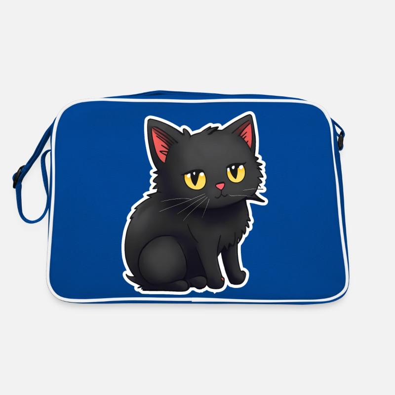 Cute Black Cats Sticker Stickers Retro Bag