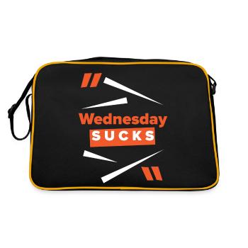 Wednesday sucks or is it your favorite day? - Retro Bag - black/gold - Back