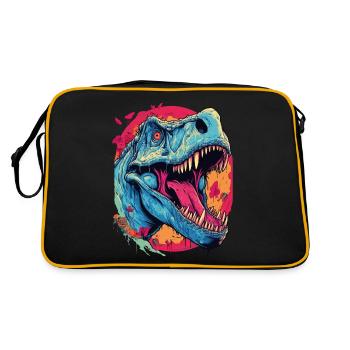T-Rex dinosaure Dino Tyrannosaurus Rex Vintage - Sac Retro - noir/or - Dos