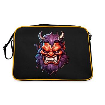 Devil / Hell / Horror / Devilish / Evil - Retro Bag - black/gold - Back