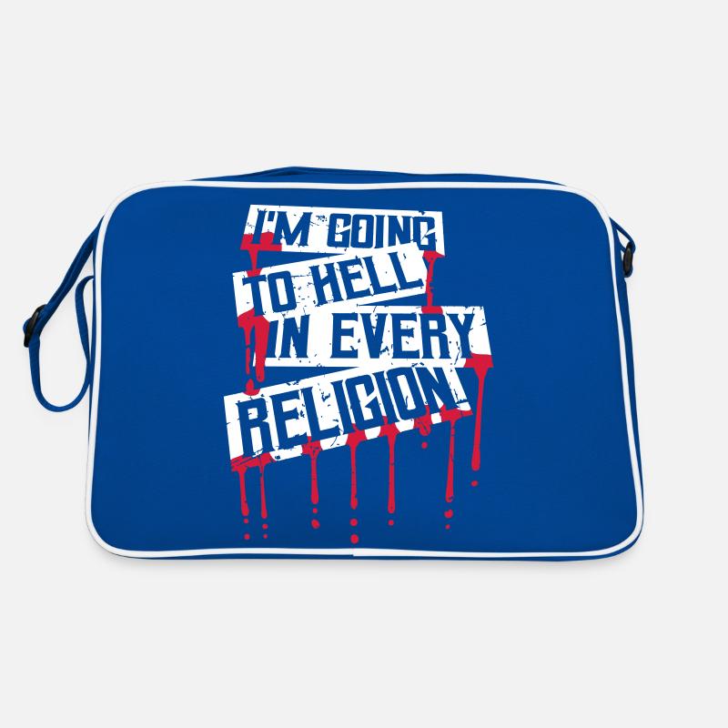 Je vais en enfer dans toutes les blagues d’athées de religion Sac Retro