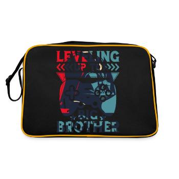 Big Brother Bébé Drôle Promouvoir le jeuFamille Niveau Supérieur - Sac Retro - noir/or - Dos