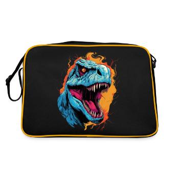T-Rex dinosaure Dino Tyrannosaurus Rex Vintage - Sac Retro - noir/or - Dos