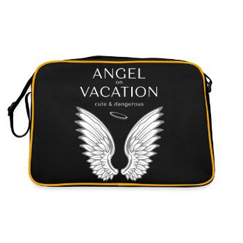 angel on vacation - Retro Bag - black/gold - Back