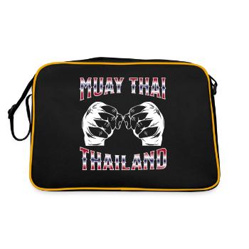 Muay Thai Boxing Muay Thai - Retro Tasche - Schwarz/Gold - Hinten