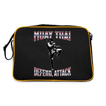 Muay Thaï Boxe Muay Thaï - Sac Retro - noir/or - Dos