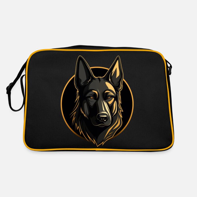 German Shepherd Deutscher Schäferhund Logo Retro Bag