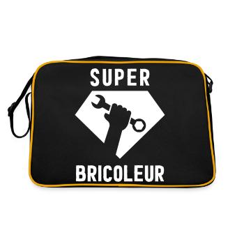 SUPER BRICOLEUR - Sac Retro - noir/or - Dos