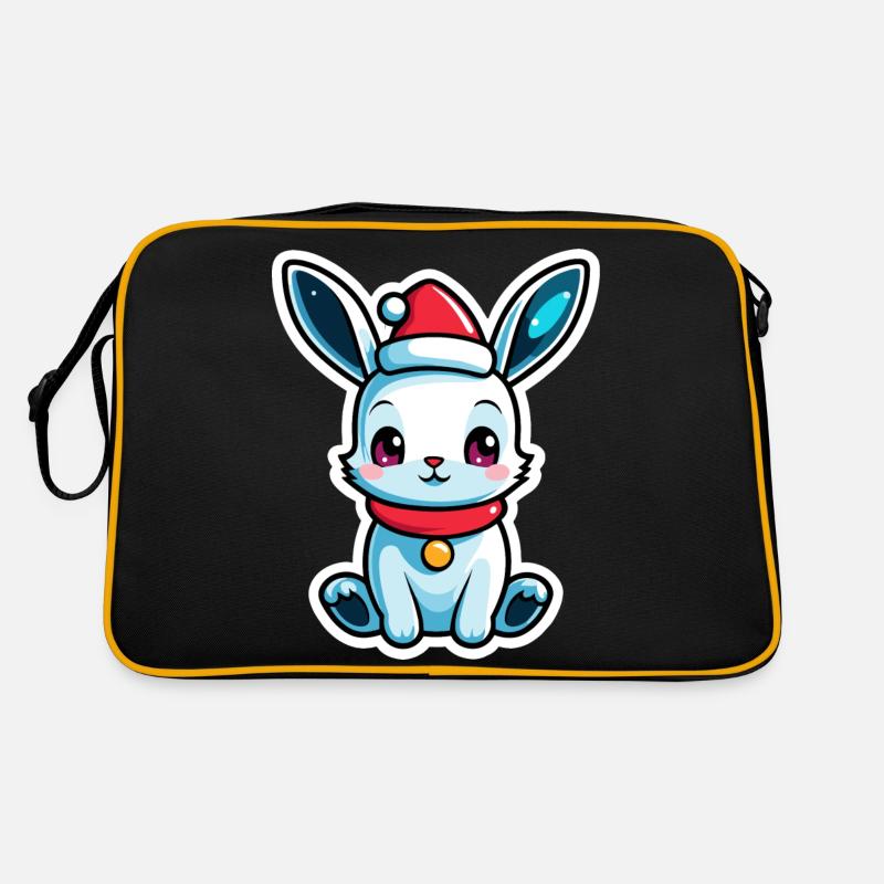 Illustration de Noël lapin Sac Retro