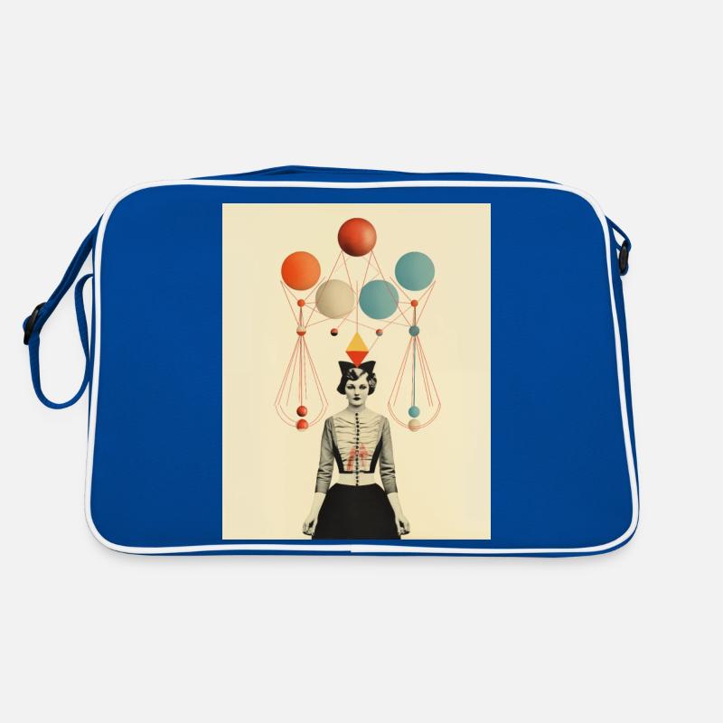 Collage de papier de dame de cirque de pensée Sac Retro