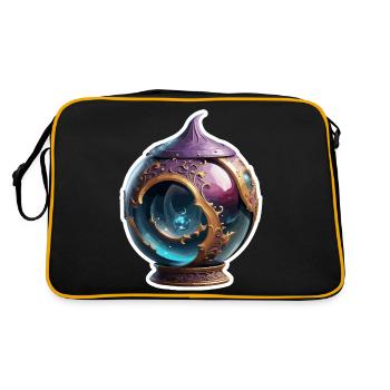 Magic Ball / Crystal Ball / Fortune Telling - Retro Bag - black/gold - Back