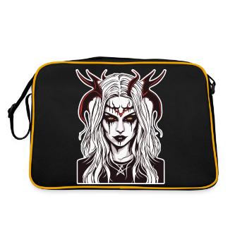 femme diabolique / sang / gothique / heavy metal - Sac Retro - noir/or - Dos