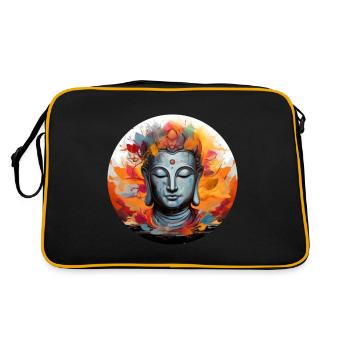 T-shirt Sérénité Bouddha Marque Vibration Positive - Sac Retro - noir/or - Dos