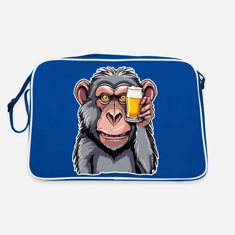 Monkey / Animal / Zoo / Babian / Wild / Comic Retro Bag